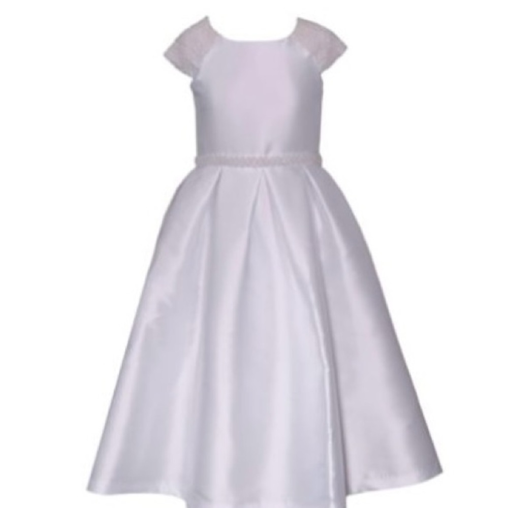 White Beaded Communion Dress